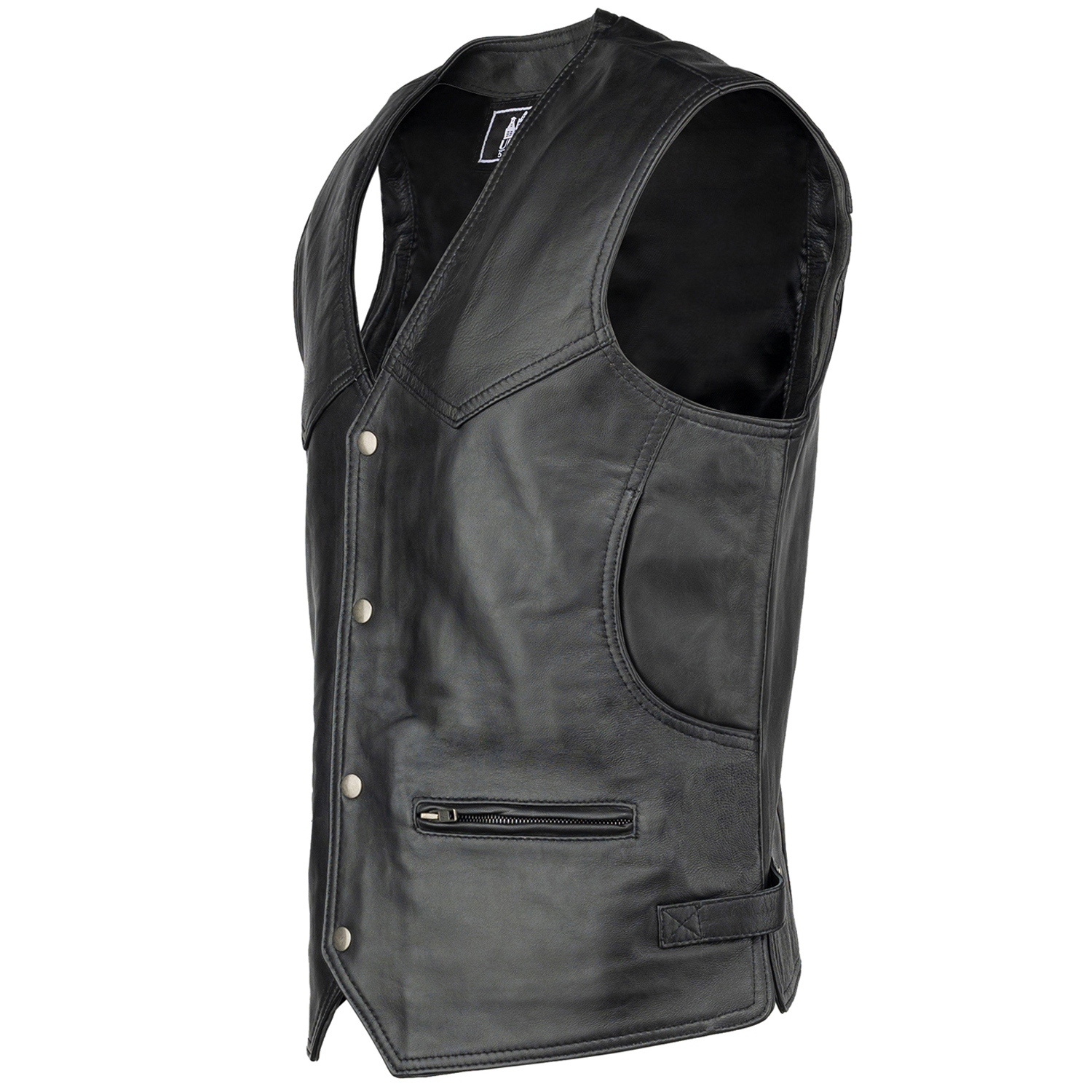 URL 1206 32 kopen Billy Leren Heren Vest Zwart - Afbeelding 2