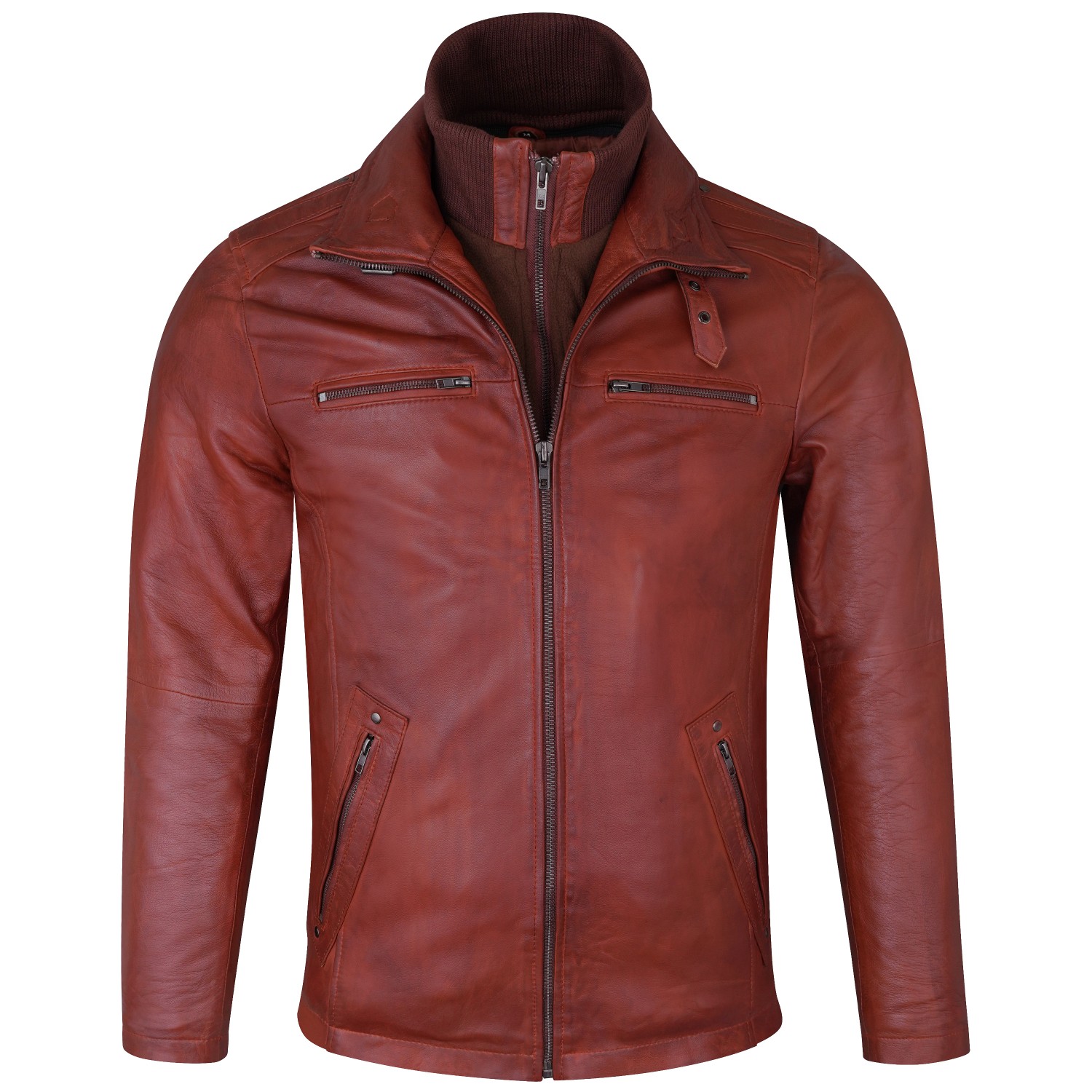 leren jas cognac brandy kleur heren