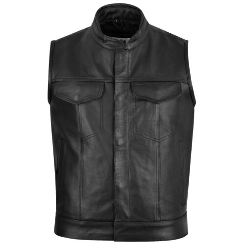 leren biker vest heren Urban 5884 Luka voorkant